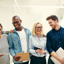 group laughing