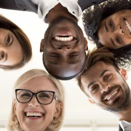 employees laughing